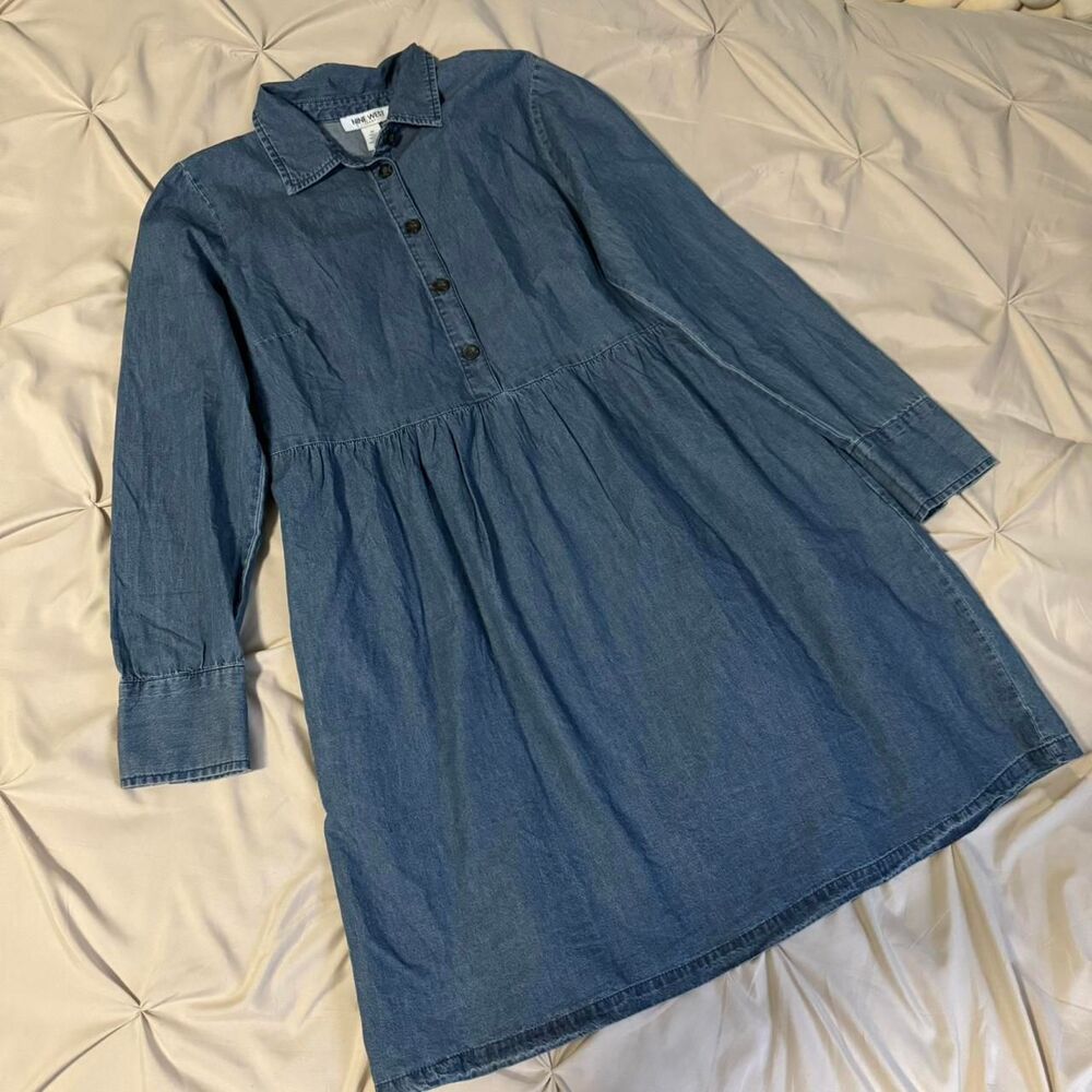 Nine-west Women's Denim Navy Dress Size M